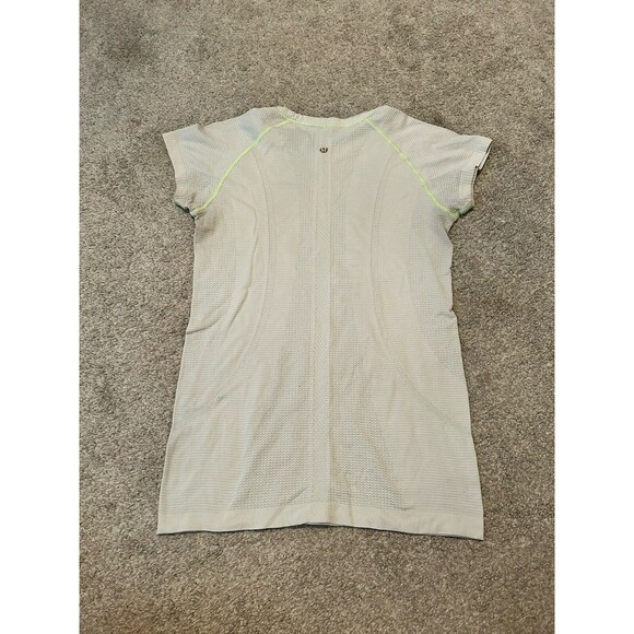 Lululemon Swiftly Tech Short-Sleeve T Shirt - Light Gray/neon - Size 6 Lulu - Picture 4 of 7